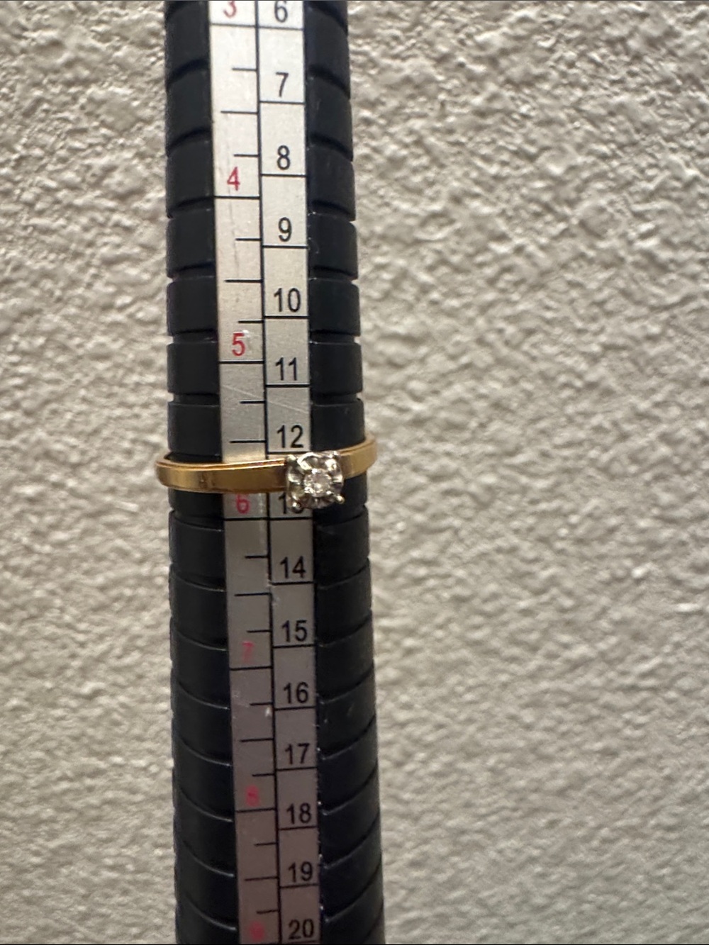 Classic Brushed 14kt Gold Solitaire Ring with Natural Diamond - Picture 11 of 11